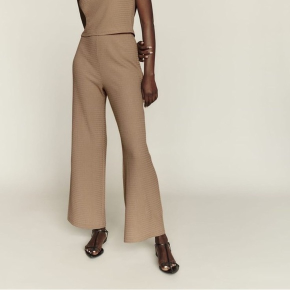 Reformation Agalia Pant Medium Tan Swirl Textured - Picture 2 of 5